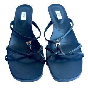EDIT: SOLD Prada Black Vintage 90s Kitten Heels size 39 Buckle Detail